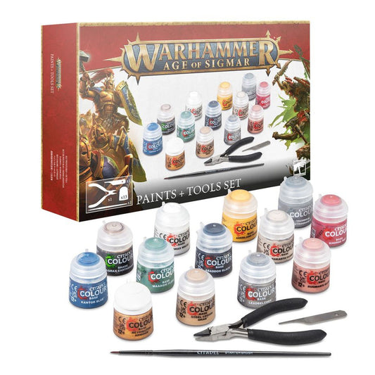 Warhammer Age of Sigmar: Paints + Tools Set